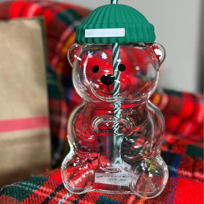 Viral Bear Glass Cup