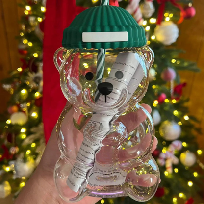 Viral Bear Glass Cup