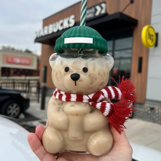 Viral Bear Glass Cup