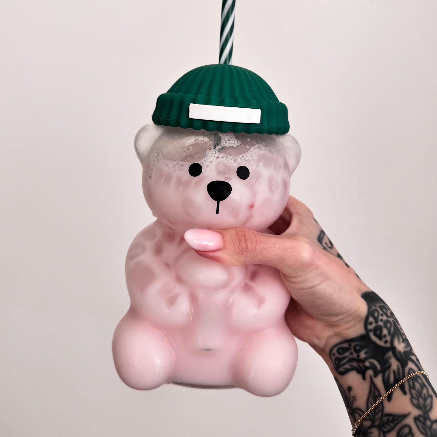 Viral Bear Glass Cup