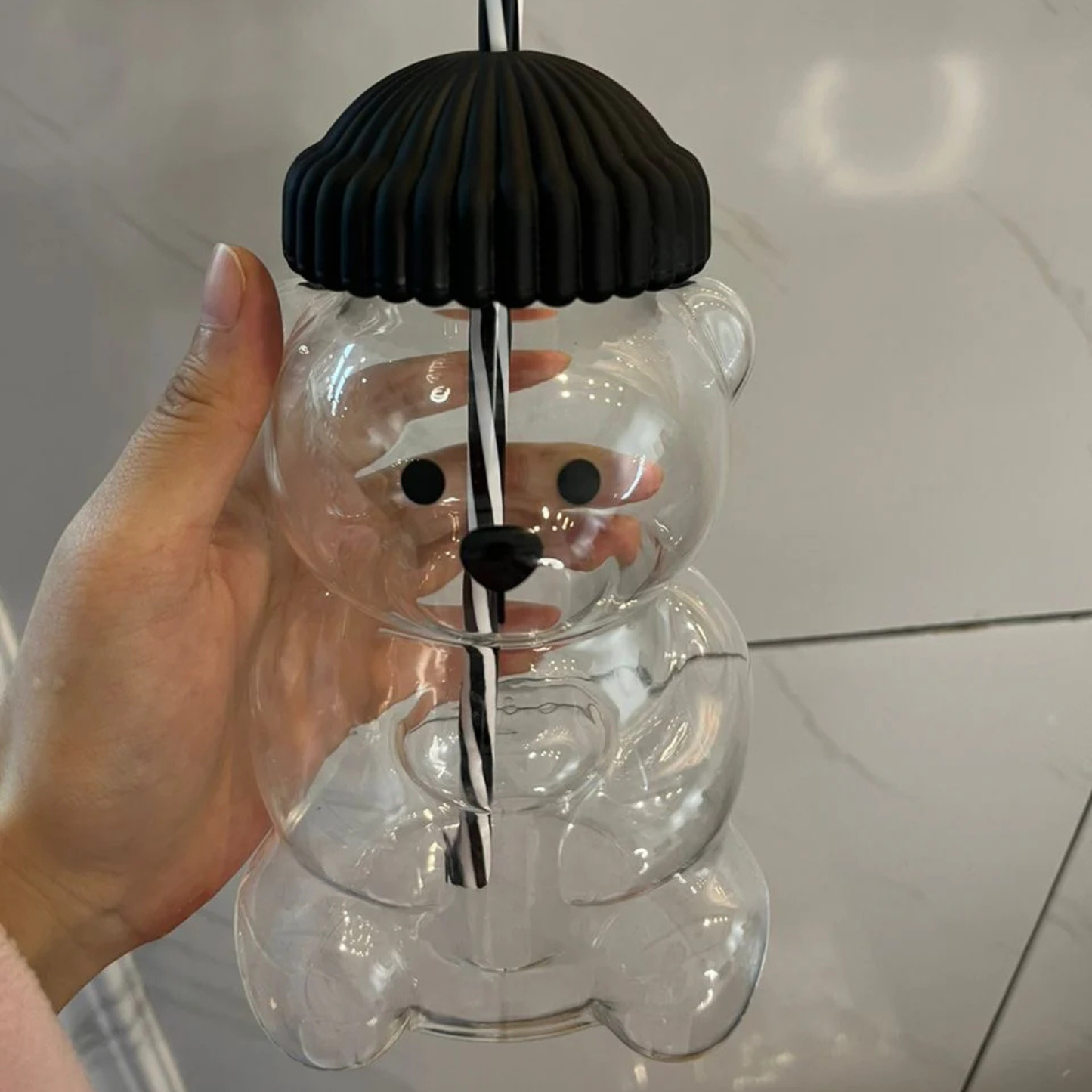 Viral Bear Glass Cup