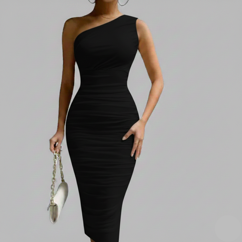 ELARA™ Sculpting One-Shoulder Dress